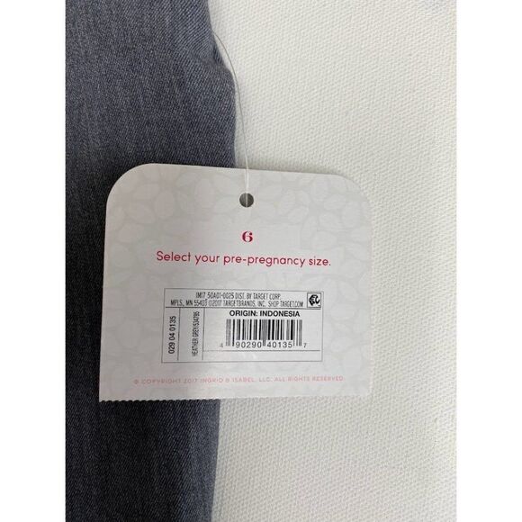 Isabel Maternity Side-Panel Leggings Womens Grey 6 Medium Elastic Comfort Waist‎ - Picture 9 of 10